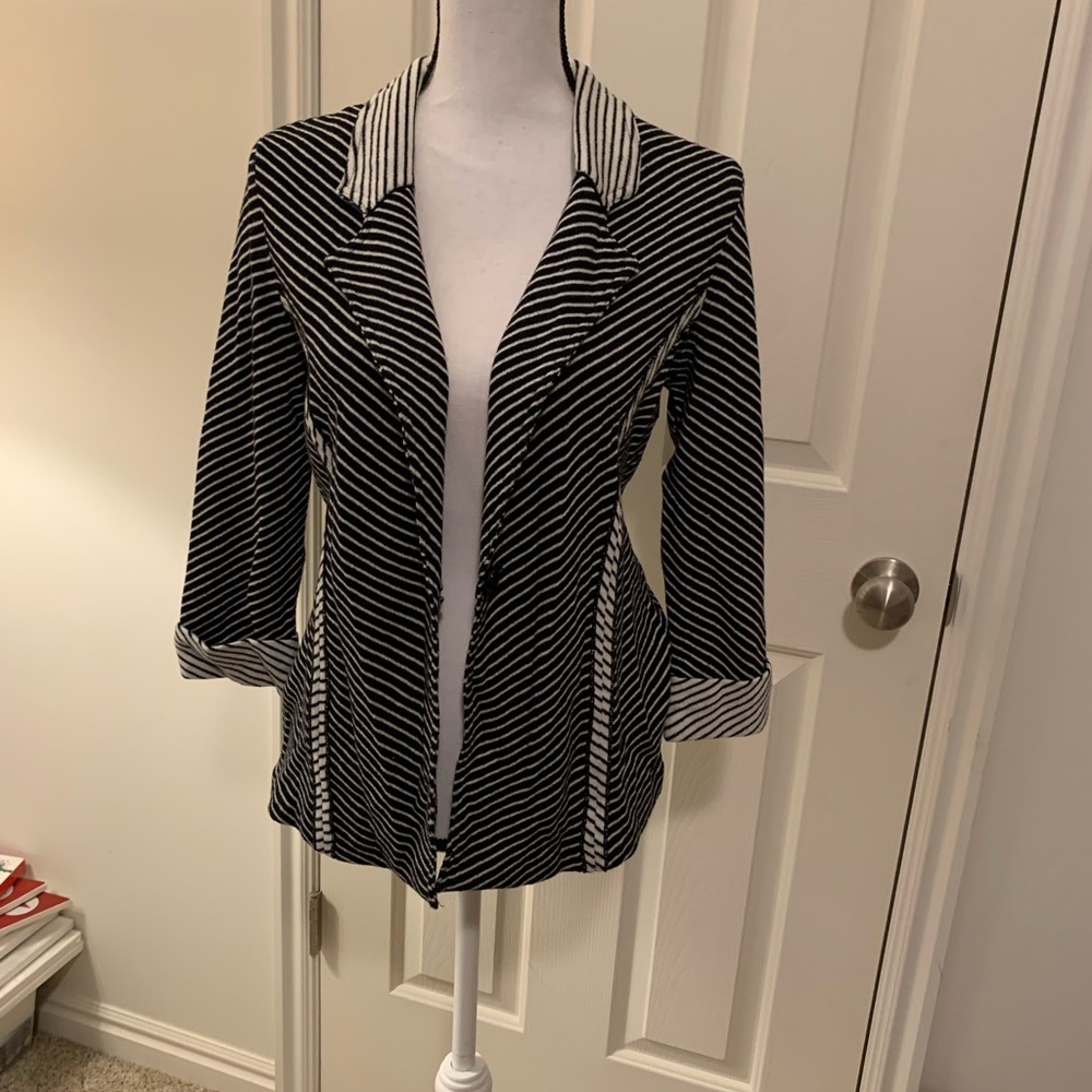 Chicos striped blazer 0X